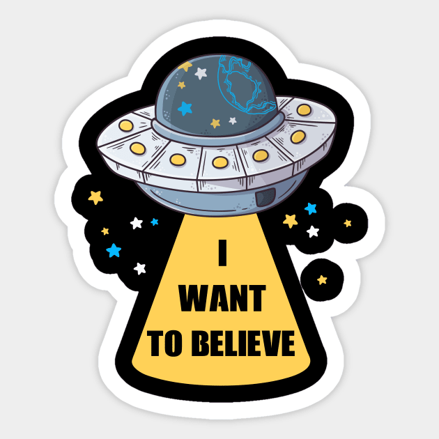 Space Travel I Want To Believe Aren't Real Sticker by rjstyle7